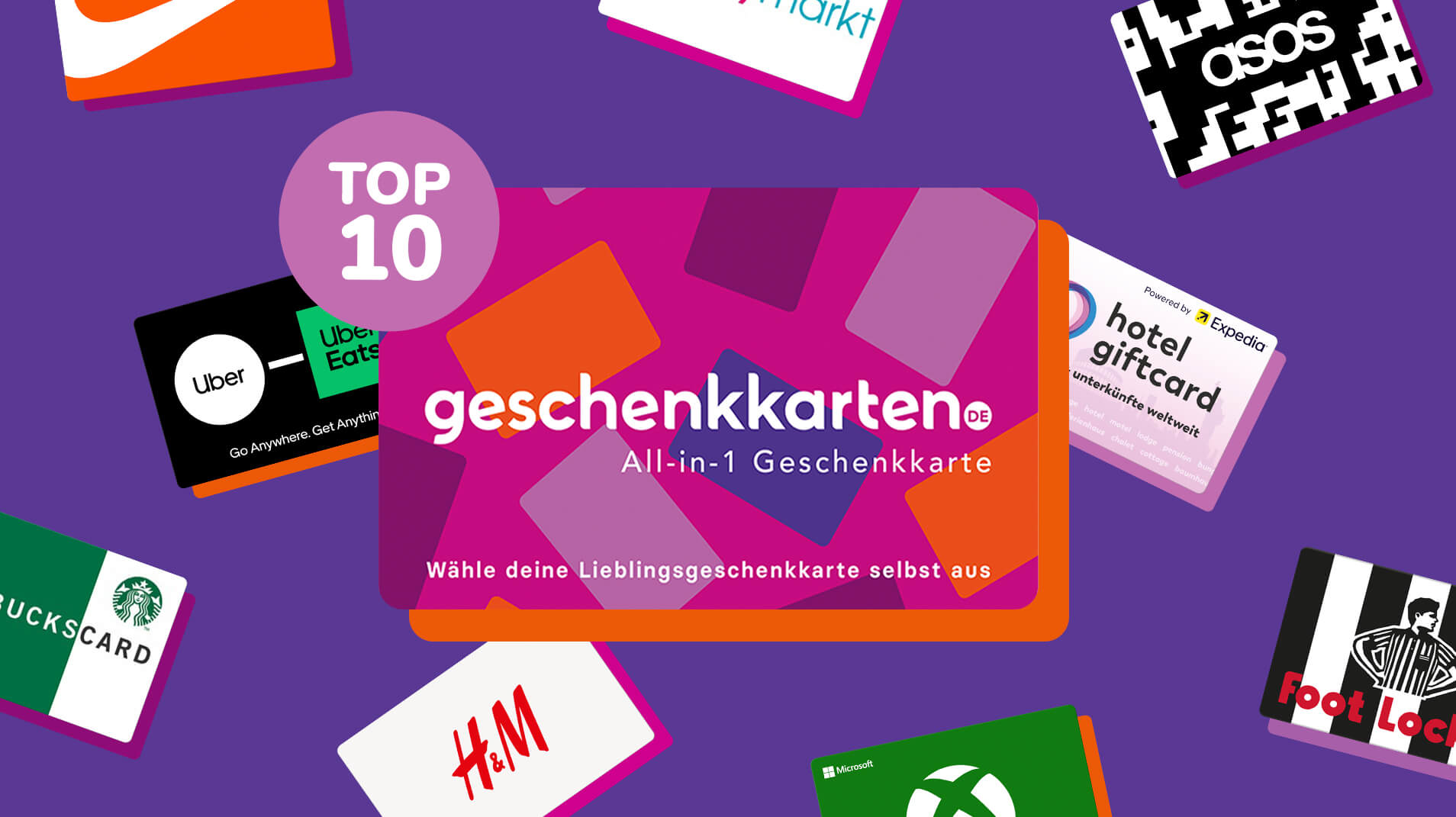 Top 10 der beliebtesten Geschenkgutscheine auf Geschenkkarten.de