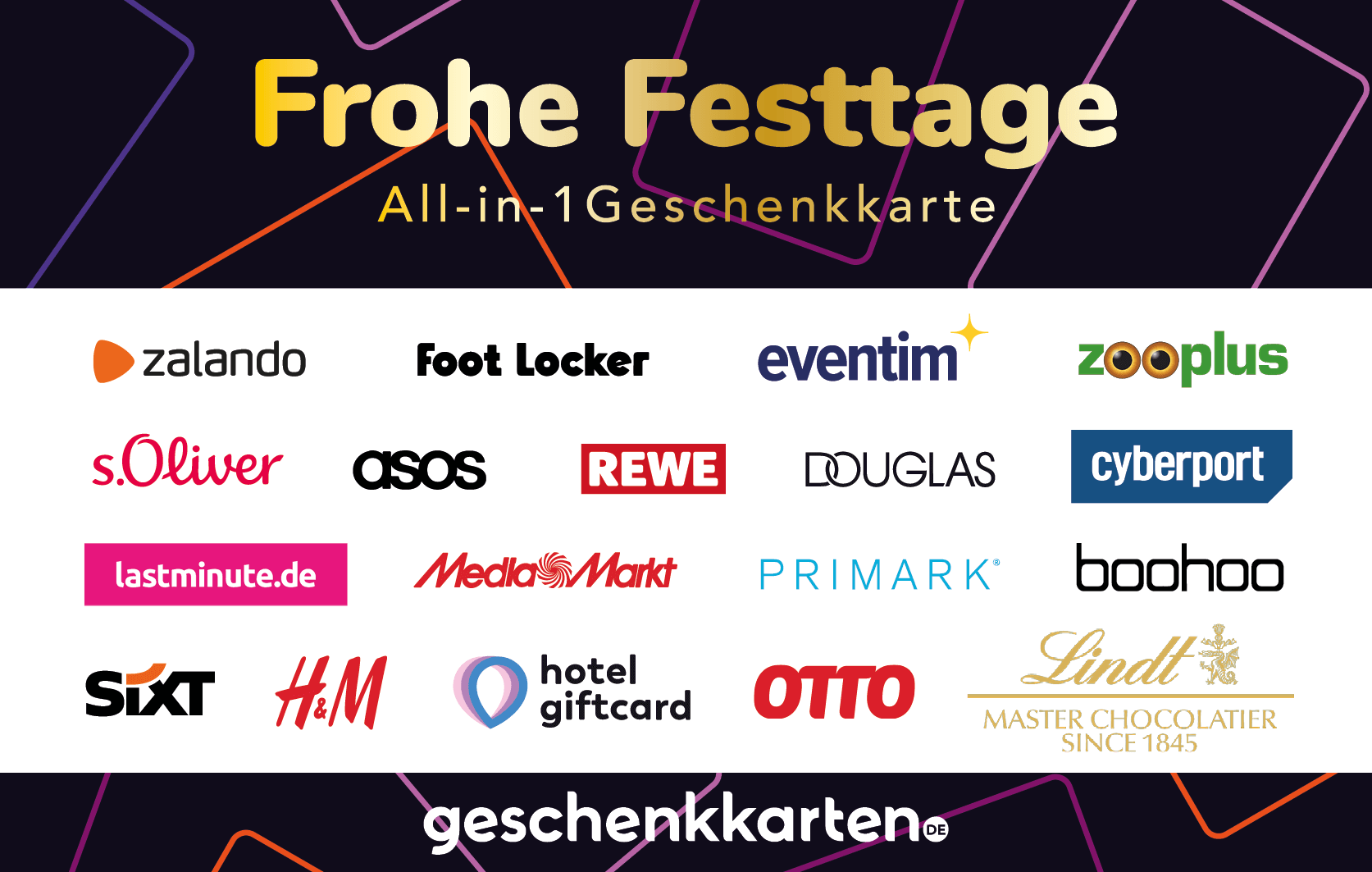 All-in-1 Frohe Festtage Geschenkkarte